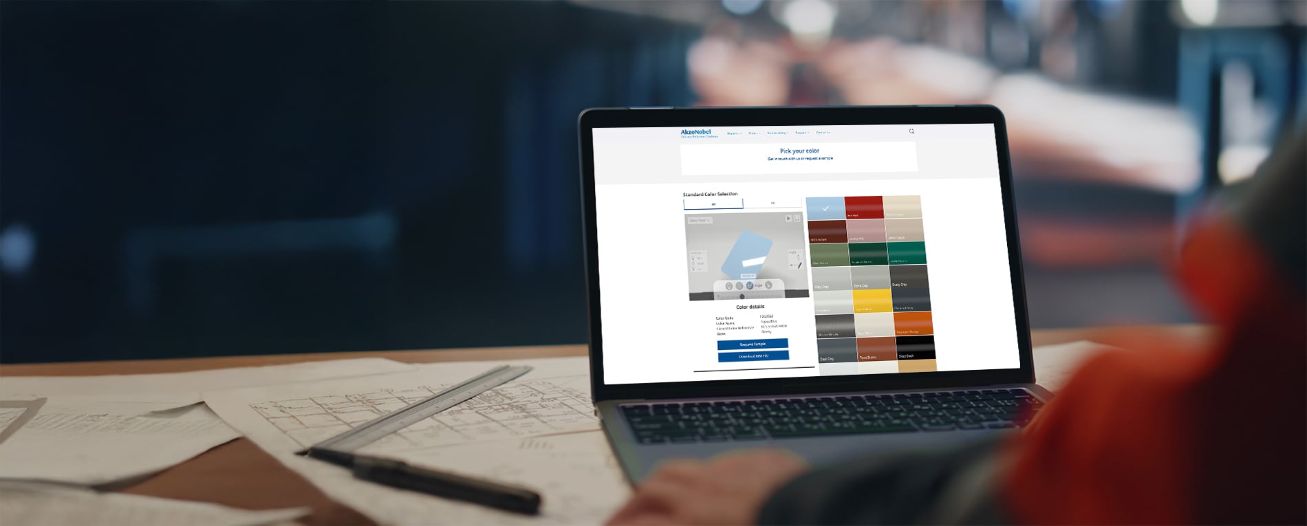 3D color visualization tool interface